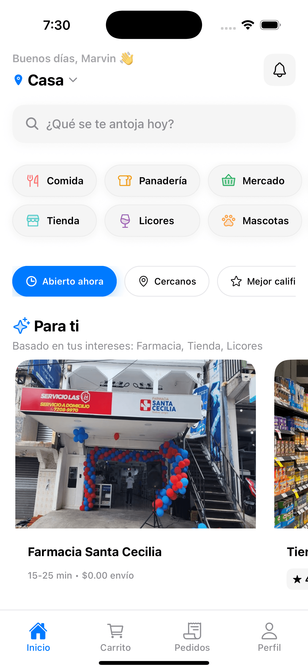 Perfil de restaurante